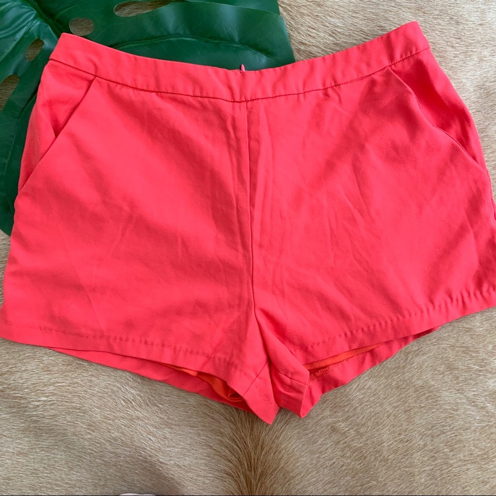 Coral High-Rise Shorts